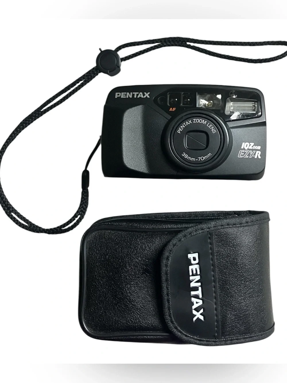 Pentax IQZoom EZY-R 35mm Film Camera - Tested & Working - W/ Case & Strap